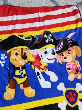 Paw Patrol Pirate Pals Blanket Throw Chase Marshall Skye GUC